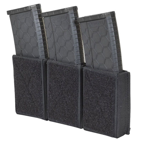 Image of Chase Tactical 5.56 Triple Velcro Mag Pouch - Black