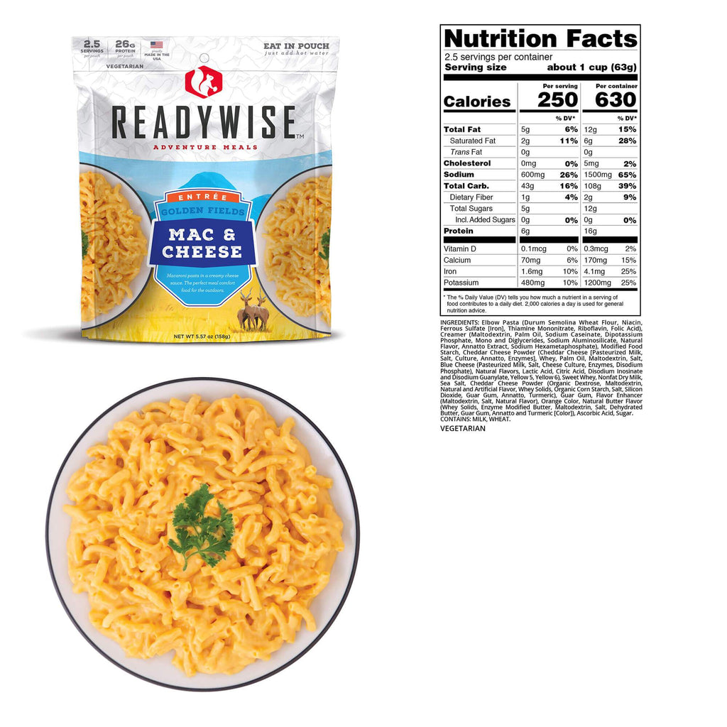 ReadyWise Golden Fields Mac & Cheese - 6 Pack Case