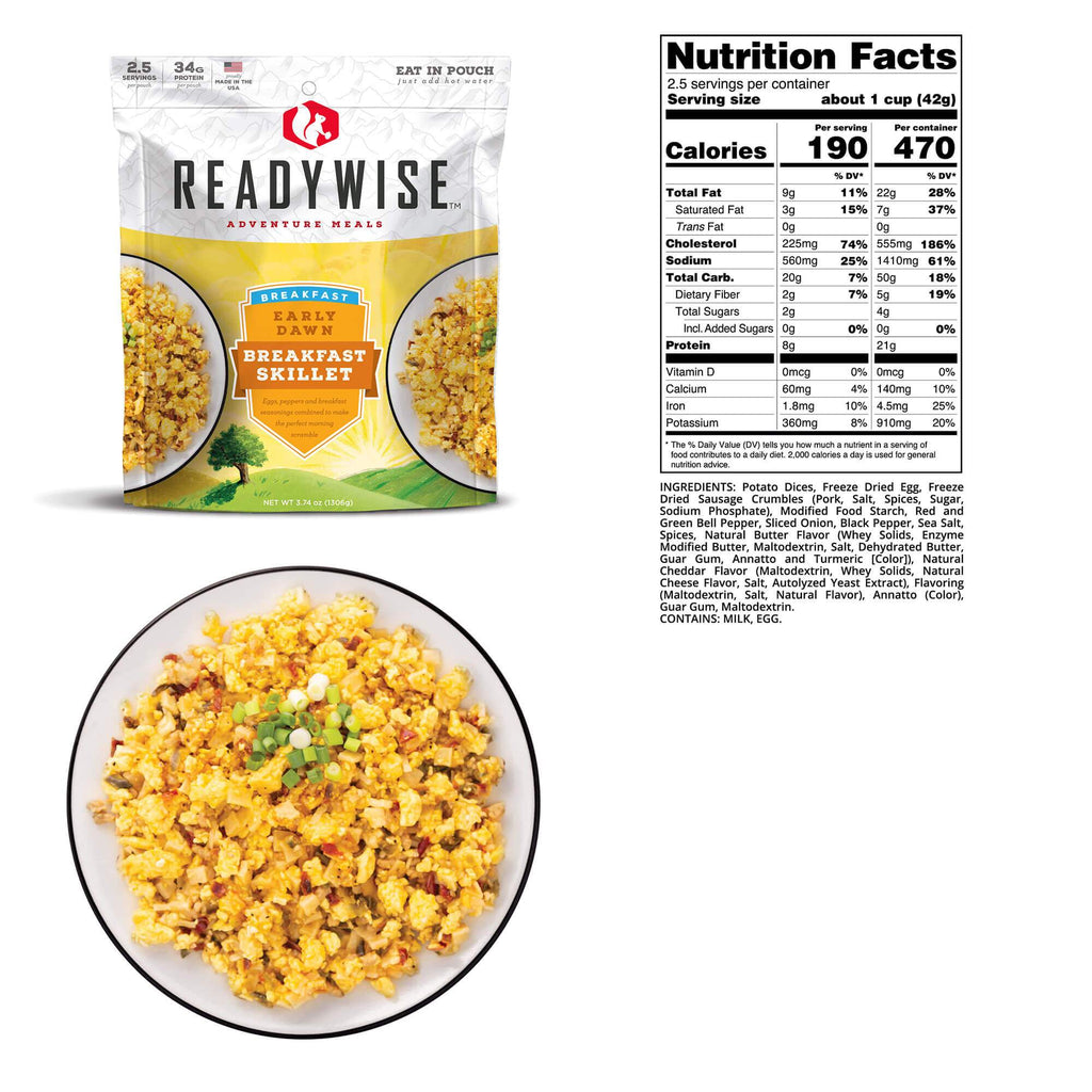 ReadyWise Early Dawn Breakfast Skillet - 6 Pack Case