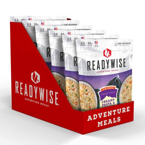 ReadyWise Crest Peak Creamy Pasta & Chicken - 2.5 Serving Pouch (6 Pack)