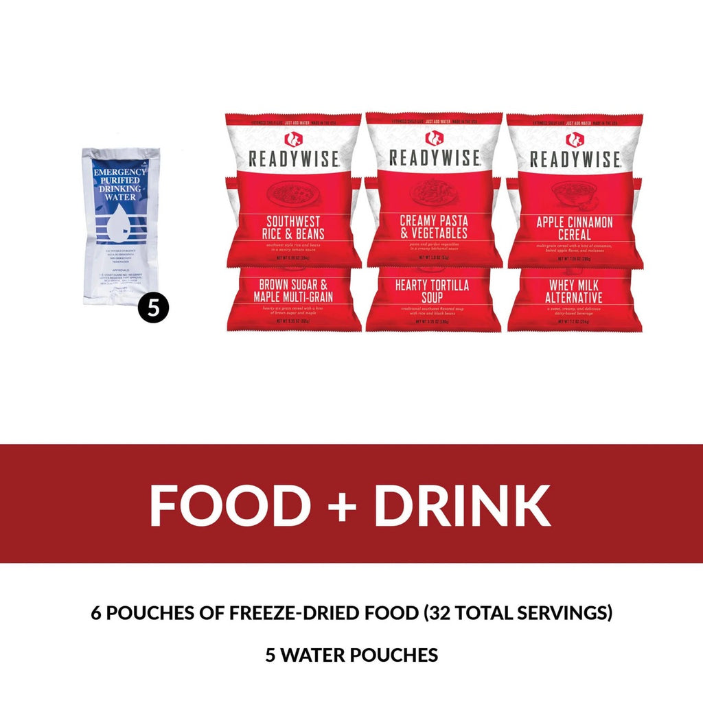 ReadyWise 64 Piece Survival Backpack - Black