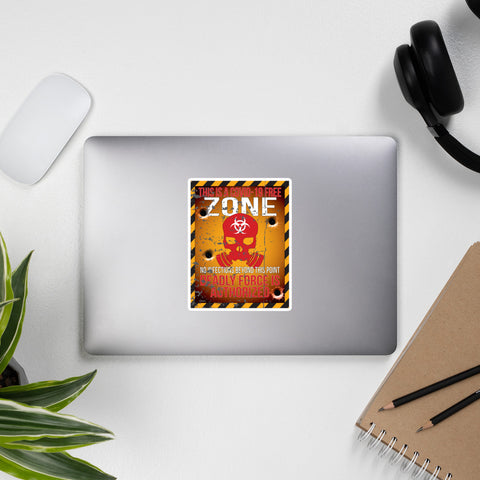 Image of COVID Free Zone Bubble-free stickers