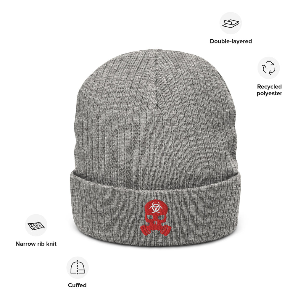 ZERT Skull Ribbed Knit Beanie
