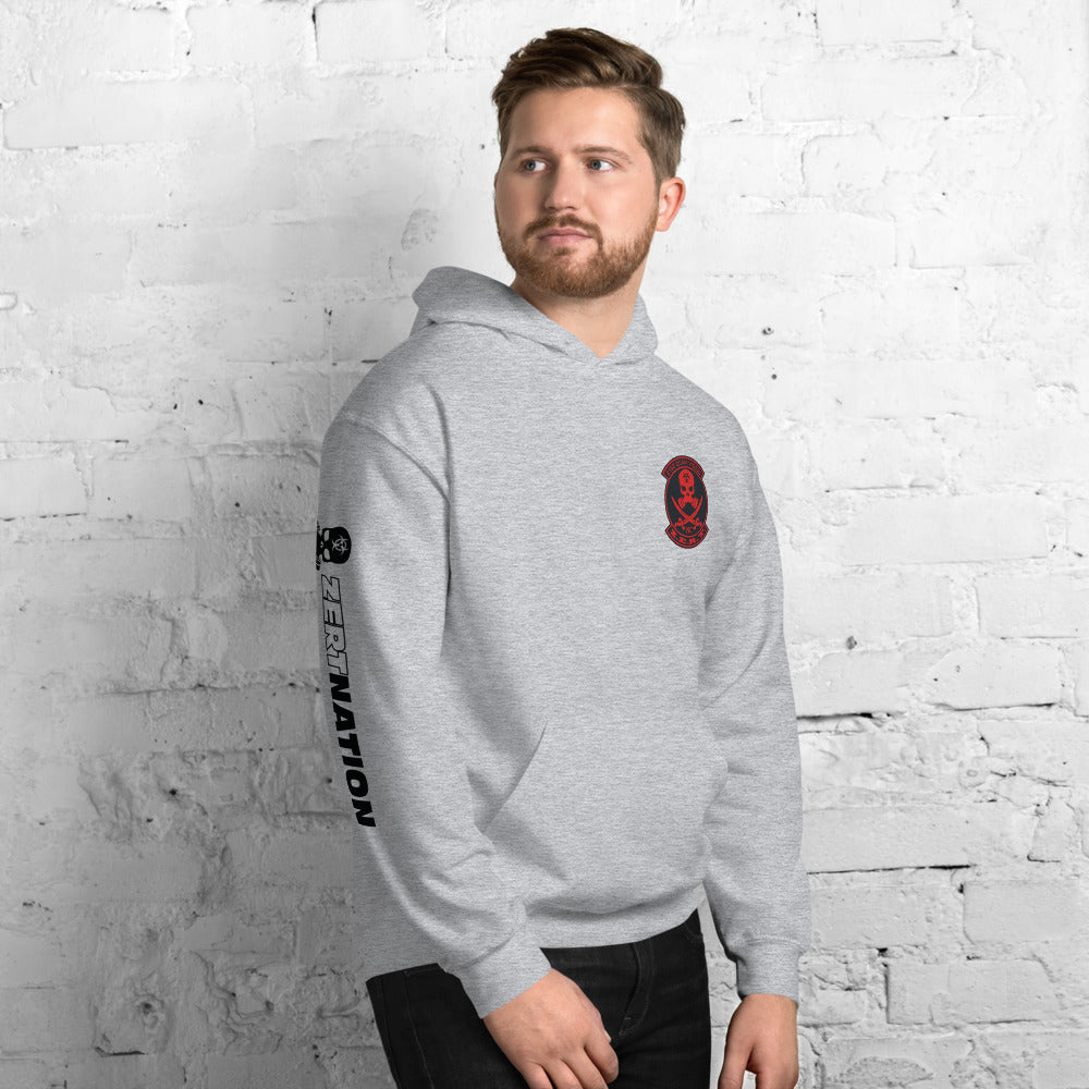 ZERT North Carolina State Troop Unisex Hoodie - Black ZERT Nation Sleeve Logo