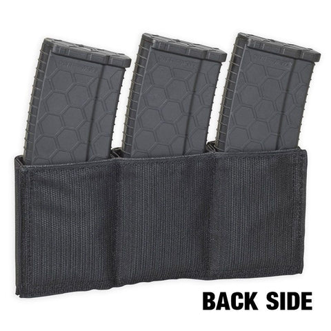 Image of Chase Tactical 5.56 Triple Velcro Mag Pouch - Black
