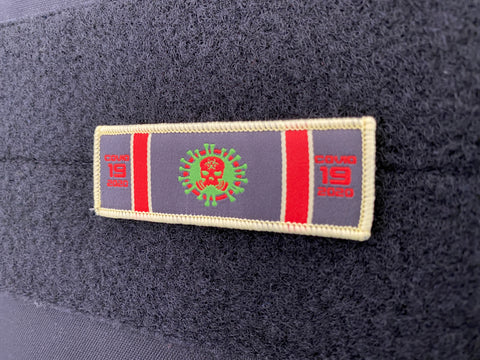 Image of COVID 19 SERVICE RIBBON PATCH (2-PACK)