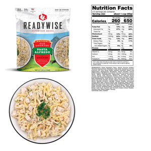 ReadyWise Old Country Pasta Alfredo With Chicken - 6 Pack Case