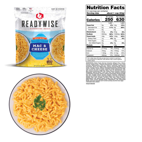 Image of ReadyWise Golden Fields Mac & Cheese - 6 Pack Case