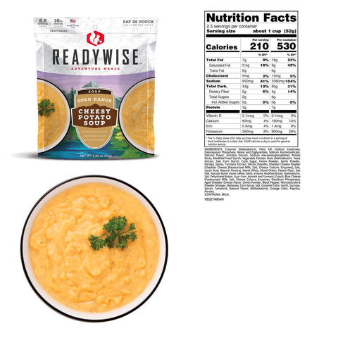 Image of ReadyWise Open Range Cheesy Potato Soup - 6 Pack Case