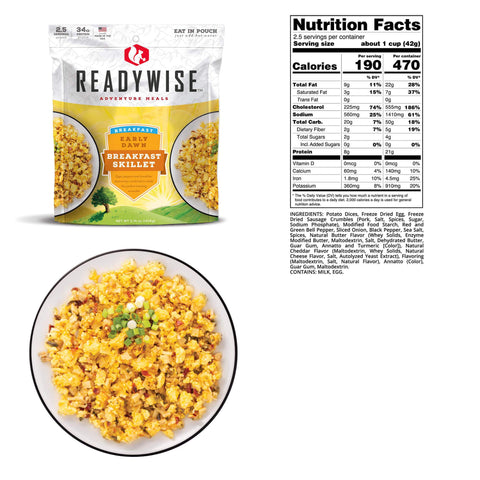 Image of ReadyWise Early Dawn Breakfast Skillet - 6 Pack Case