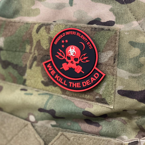 Image of We Kill the Dead PVC Patch - Red & Black