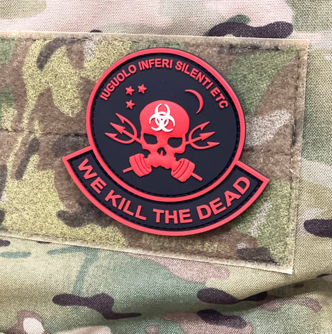 Image of We Kill the Dead PVC Patch - Red & Black