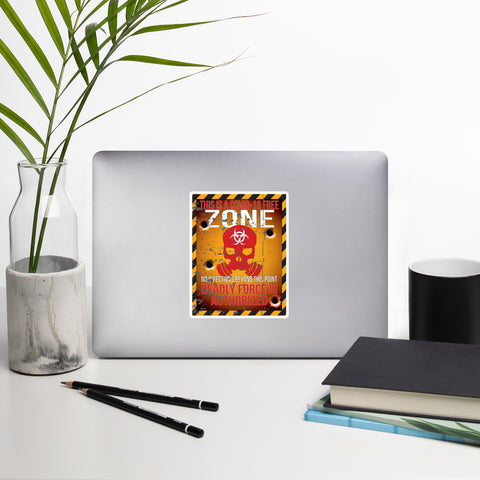 Image of COVID Free Zone Bubble-free stickers