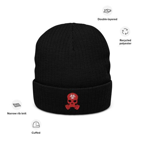 Image of ZERT Skull Ribbed Knit Beanie