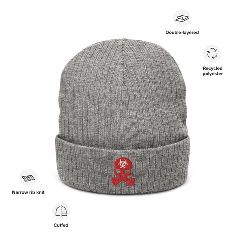 Image of ZERT Skull Ribbed Knit Beanie