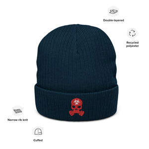 ZERT Skull Ribbed Knit Beanie
