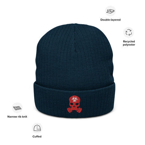 Image of ZERT Skull Ribbed Knit Beanie