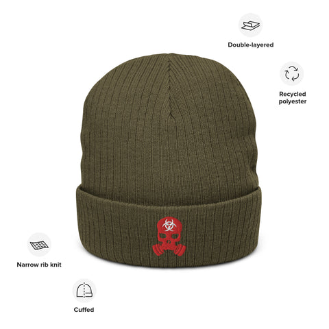 Image of ZERT Skull Ribbed Knit Beanie