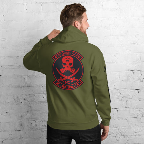 Image of ZERT North Carolina State Troop Unisex Hoodie - Black ZERT Nation Sleeve Logo