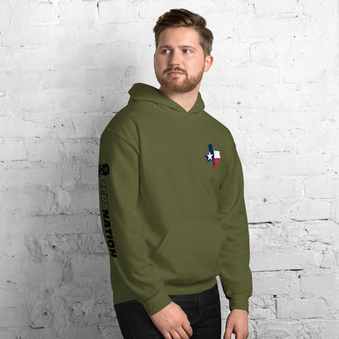 Image of ZERT Texas State Troop Unisex Hoodie - Black ZERT Nation Sleeve Logo