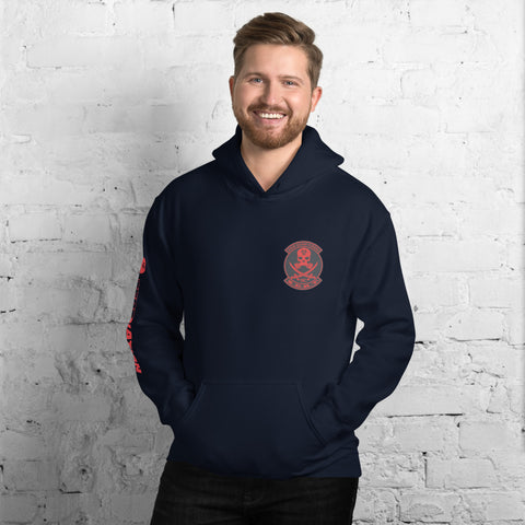 Image of ZERT North Carolina State Troop Unisex Hoodie - Red ZERT Nation Sleeve Logo