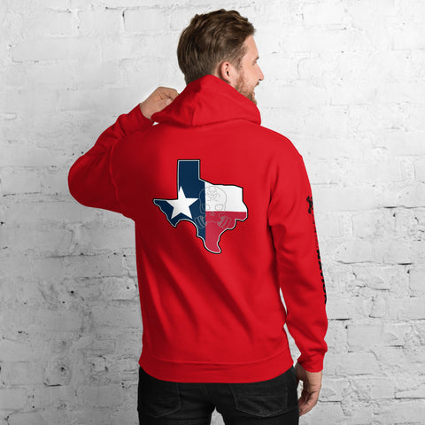 Image of ZERT Texas State Troop Unisex Hoodie - Black ZERT Nation Sleeve Logo