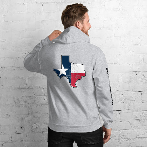 Image of ZERT Texas State Troop Unisex Hoodie - Black ZERT Nation Sleeve Logo