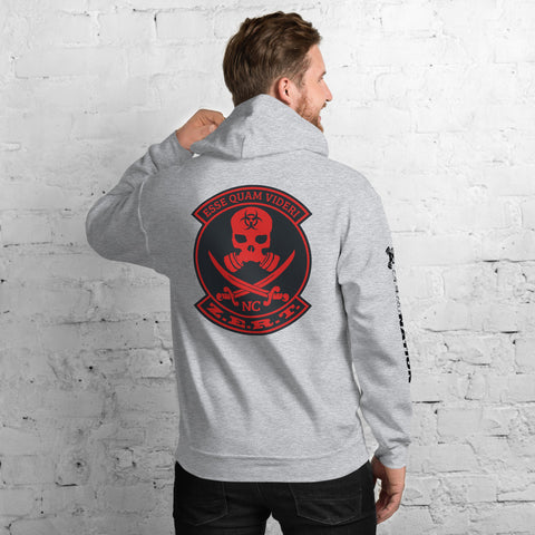 Image of ZERT North Carolina State Troop Unisex Hoodie - Black ZERT Nation Sleeve Logo