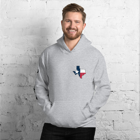 Image of ZERT Texas State Troop Unisex Hoodie - Black ZERT Nation Sleeve Logo