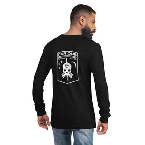 Tier One Zombie Hunter White Logo Unisex Long Sleeve Tee